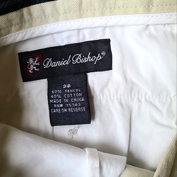 Daniel Bishop Shorts Men's 38 Tan Cotton Blend Flat Front Stay Tucked Waistband - Picture 5 of 9